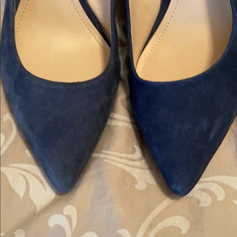 Blue Suede Pumps - Picture 2 of 8